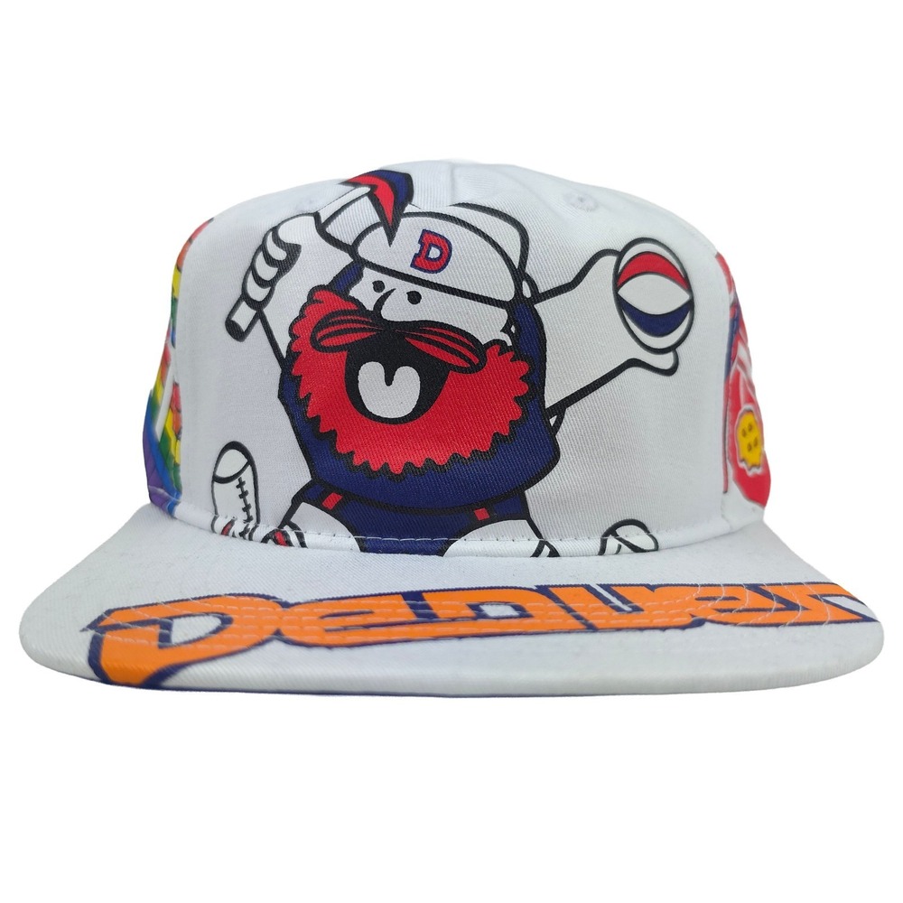 Denver Nuggets Mitchell & Ness NBA Caddy Fit Hat Cap 4 Team Logos on Crown New